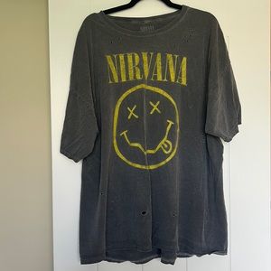 Urban Outfitters Nirvana Distressed Graphic T-Shirt